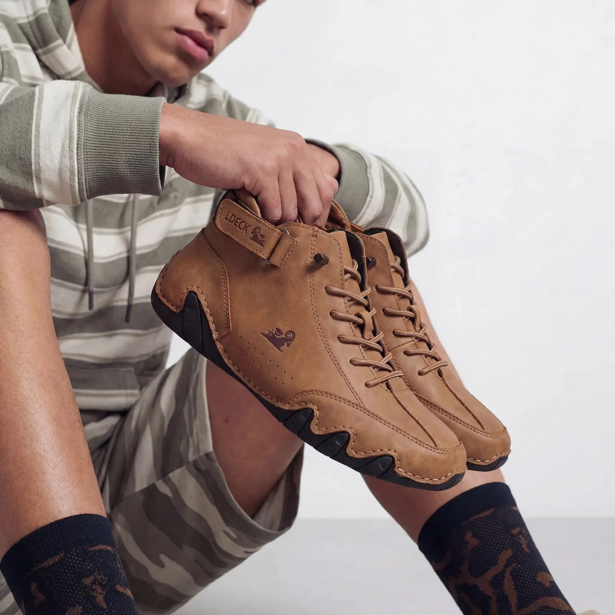Chaussures Orthopédiques Respirantes en Cuir Vegan Semelle Plateforme Confort